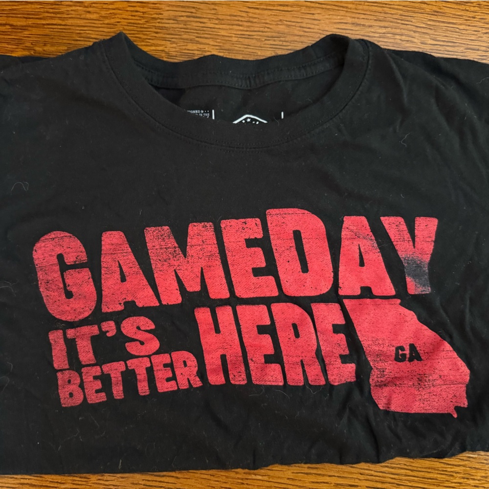 Scully Black and Red Short Sleeve Tee with Bold Design